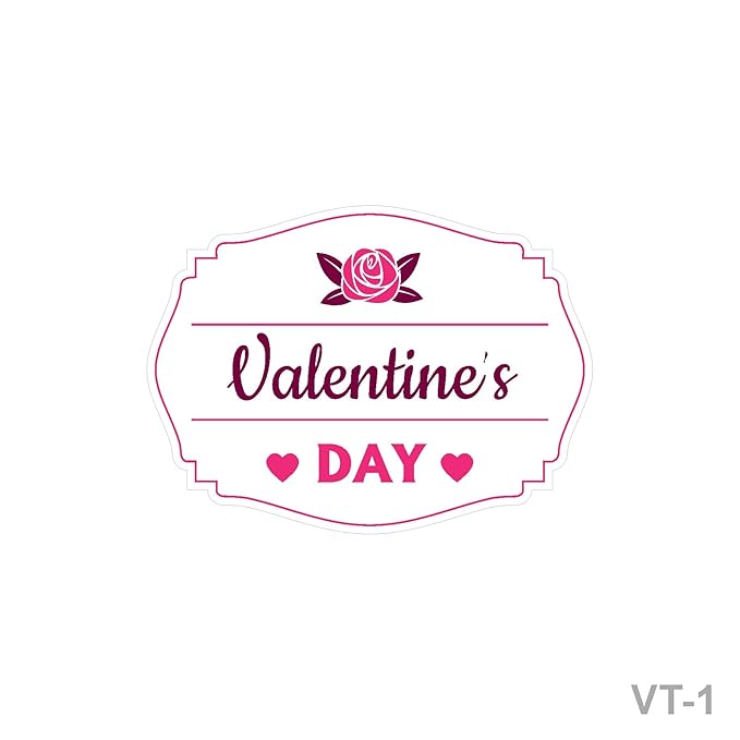 RDH 100 Pieces Multi Designs Valentine's Day Stickers, Vinyl, 2" Approx (Valentine's Day Sticker VT-01)