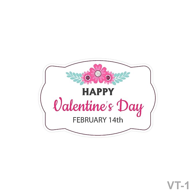 RDH 100 Pieces Multi Designs Valentine's Day Stickers, Vinyl, 2" Approx (Valentine's Day Sticker VT-01)