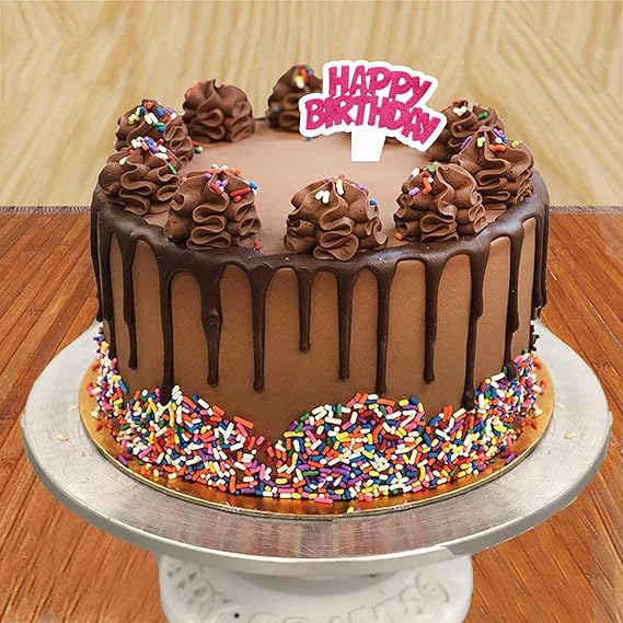 RDH Paper Happy Birthday Cake Tags 100 pcs, Cake Topper, Set of 100 Pcs, Mix Patterns, Mix Colors, Paper