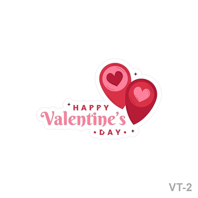 RDH 100 Pieces Multi Designs Valentine's Day Stickers, Vinyl, 2" Approx (Valentine's Day Sticker VT-02)