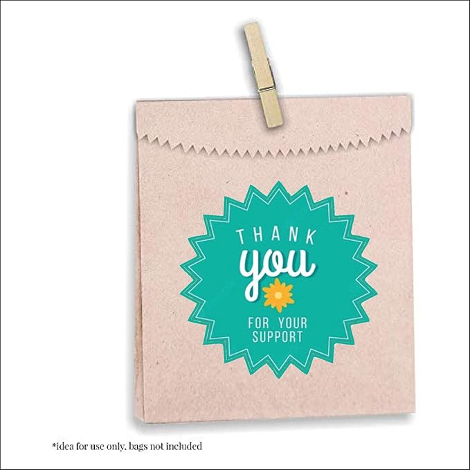 RDH 100 Pieces Round Multi Designs Thank You Stickers for Small Business, Vinyl, 2 X 2 Inches (Thank You Sticker) Brand: RDH INC.