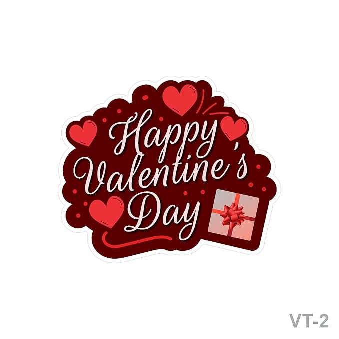 RDH 100 Pieces Multi Designs Valentine's Day Stickers, Vinyl, 2" Approx (Valentine's Day Sticker VT-02)
