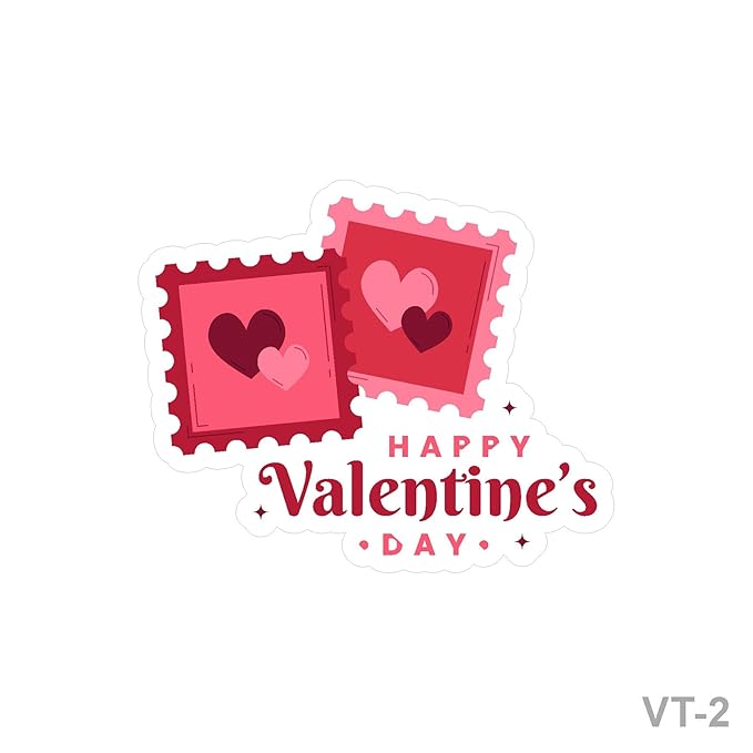 RDH 100 Pieces Multi Designs Valentine's Day Stickers, Vinyl, 2" Approx (Valentine's Day Sticker VT-02)