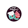 RDH 100 Pieces Multi Designs Valentine's Day Stickers, Vinyl, 2" Approx (Valentine's Day Sticker VT-04)