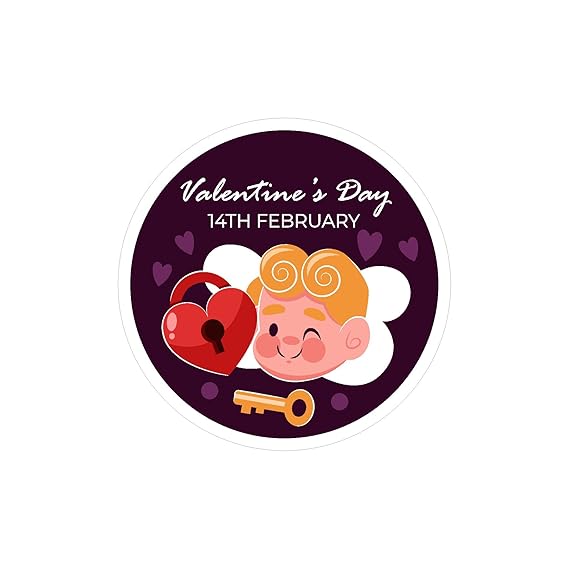 RDH 100 Pieces Multi Designs Valentine's Day Stickers, Vinyl, 2" Approx (Valentine's Day Sticker VT-04)
