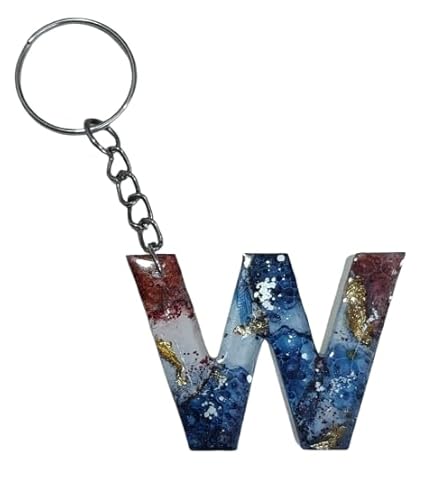 RDH Customized Letter Resin Keychain, Best gift item for Women, Men and Kids (3U)