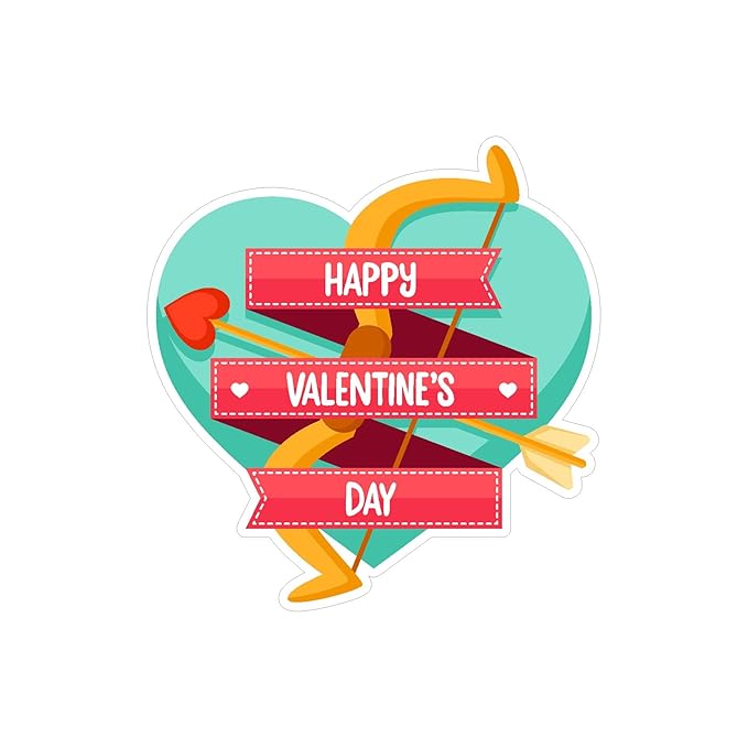 RDH 100 Pieces Multi Designs Valentine's Day Stickers, Vinyl, 2" Approx (Valentine's Day Sticker VT-03)
