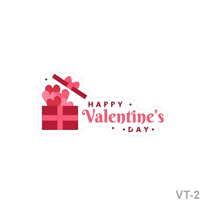 RDH 100 Pieces Multi Designs Valentine's Day Stickers, Vinyl, 2" Approx (Valentine's Day Sticker VT-02)
