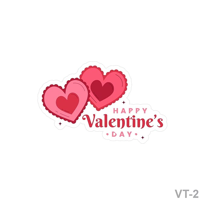 RDH 100 Pieces Multi Designs Valentine's Day Stickers, Vinyl, 2" Approx (Valentine's Day Sticker VT-02)