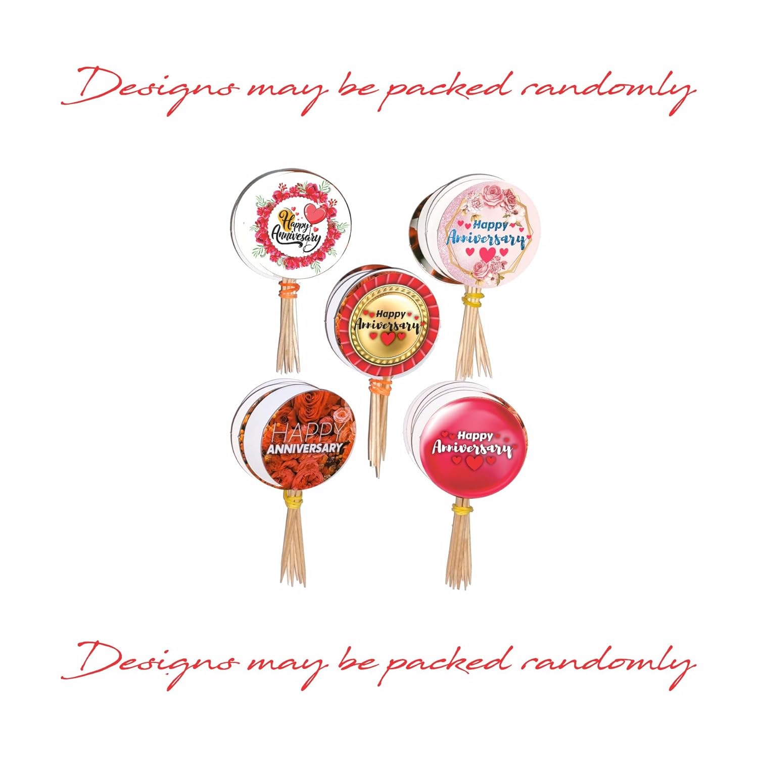 RDH Happy Anniversary Cake Toppers 100 Pcs