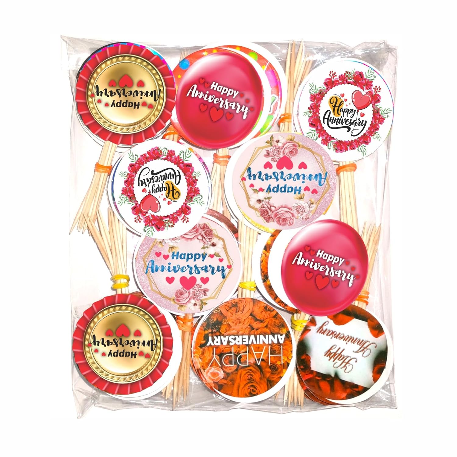 RDH Happy Anniversary Cake Toppers 100 Pcs