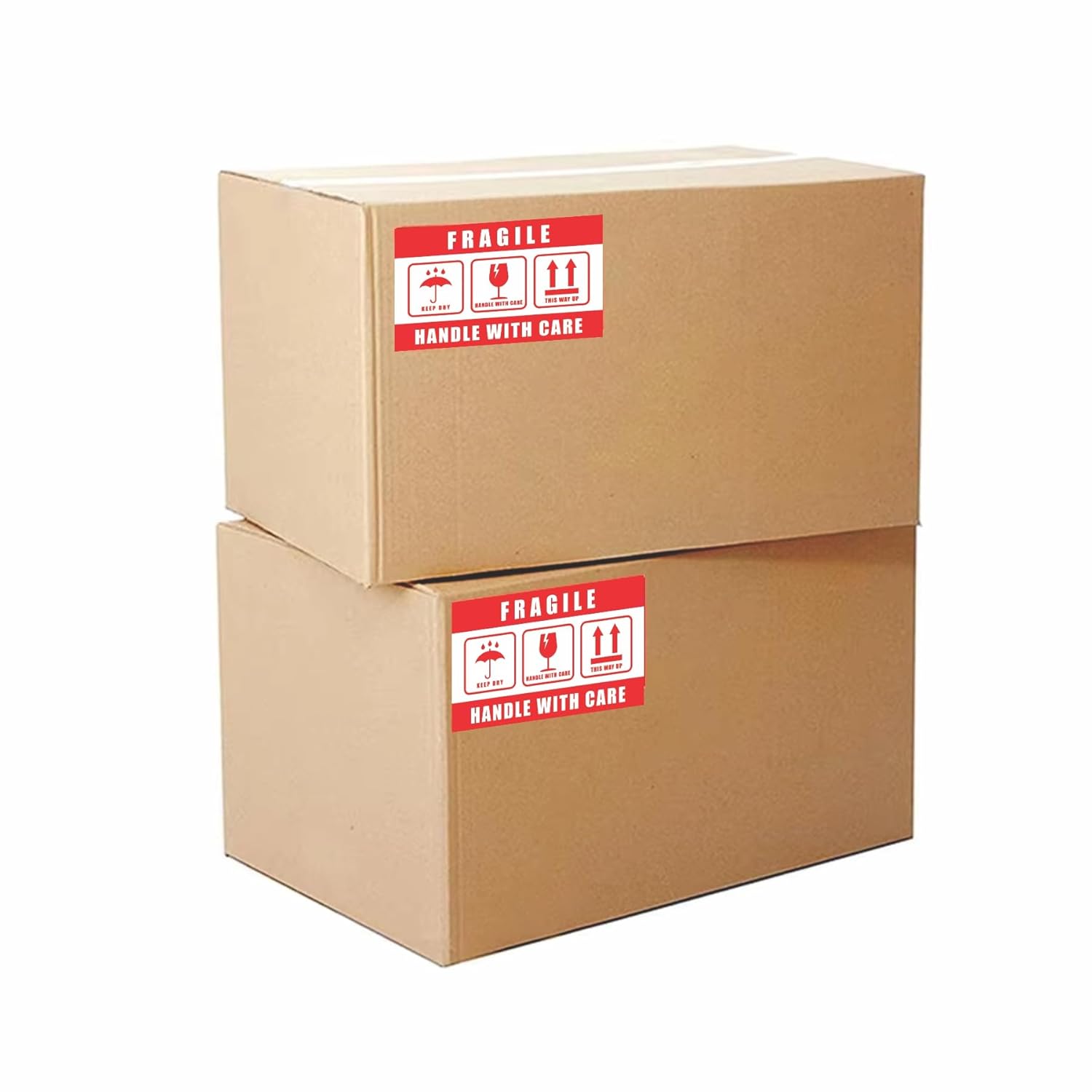 RDH 100 Pieces Fragile Stickers for Small Busines, 73x35 mm Paper Stickers